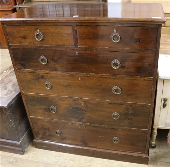 A late Victorian mahogany chest of drawers W.107cm